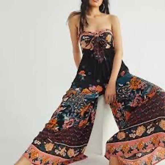 Free People Pants - Free People RARE Bali Birds of Paradise Jumpsuit NEW